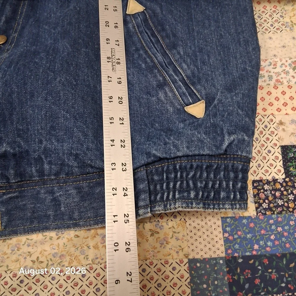 Vintage 80s Lee Mens Denim Vest Size XL Blue USA Quilted Lined Western Cowboy